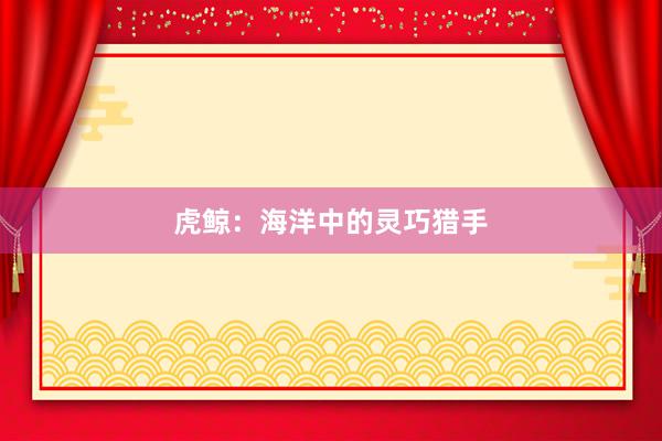 虎鲸：海洋中的灵巧猎手